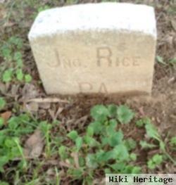 Pvt Jno. Rice