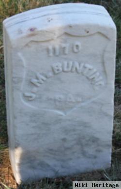 Pvt J. M. Bunting