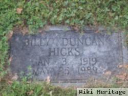 Billy Duncan Hicks