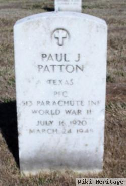 Pfc Paul J Patton