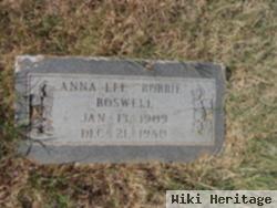 Anna Lee "bobbie" Boswell