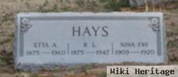 R L Hays