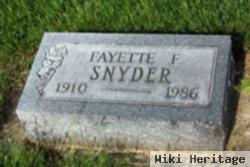 Fayette F Snyder