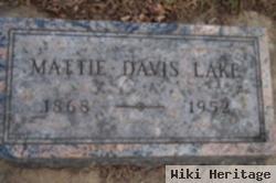 Martha Jane "mattie" Davis Lake