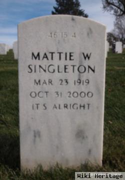 Mattie W Singleton