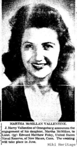 Martha Mcmillan Vallentine Foley