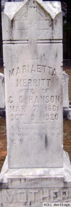 Maria Etta Merritt Hanson