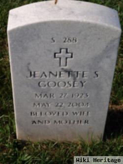 Jeanette S Goosey