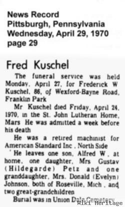 Frederick William Carl "fred" Kuschel