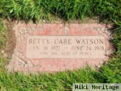 Betty Cabe Watson