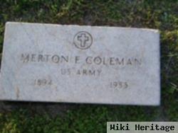 Merton E Coleman