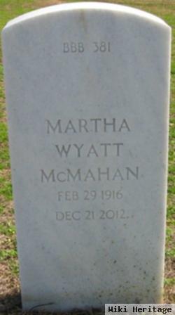 Martha Wyatt Mcmahan