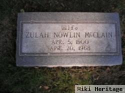 Zulah Nowlin Mcclain