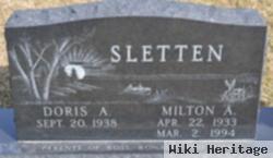 Milton A Sletten