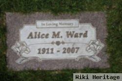 Alice M Ward