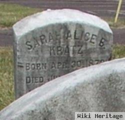 Sarah Alice B. Kratz