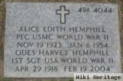 Pfc Alice Edith Hemphill