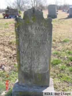 Martha Hannah "aunt" Hastings Billingsley