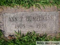 Ann P Humphreys