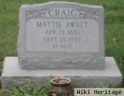 Martha "mattie" Awalt Craig