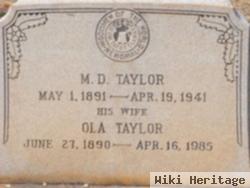 M. D. Taylor