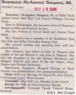 Rosemary Mcaneney Simpson