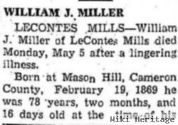 William J Miller, Sr