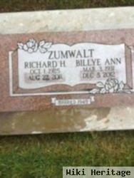 Billye Ann "boots" Ennis Zumwalt