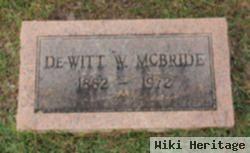 Dewitt W. Mcbride