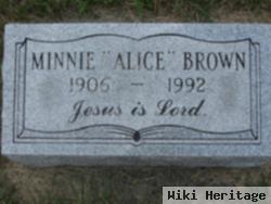 Minnie "alice" Brown