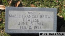 Mabel Frances "mimi" Brown Deweese