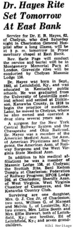 Dr Emmett R. Hayes