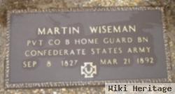 Pvt Martin Van Buren Wiseman