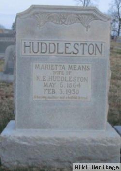 Marietta Etta Means Huddleston