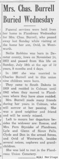 Nellie D. Robbins Burrell