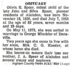 Olivia E. Speer Minckler