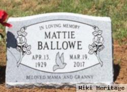 Mattie Eugenia "jeannie" Cook Ballowe