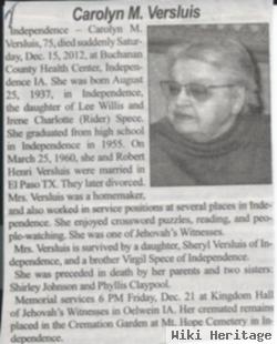 Carolyn Marie Spece Versluis