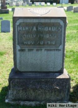 Mary Ann Hitchens Rhoads