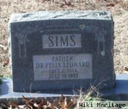 Dr Felix Leonard Sims