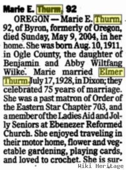 Marie E. Wilke Thurm