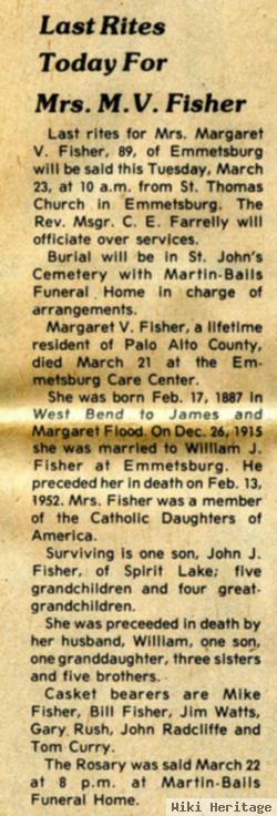 Margaret V. Flood Fisher