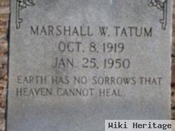 Pvt Marshall W Tatum