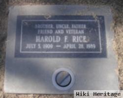 Harold F Rice