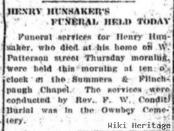 Henry Henry Hunsaker