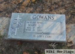 Mary L Gowans