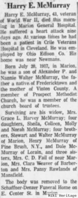 Harry E. "mick" Mcmurray