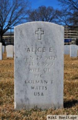 Alice E Watts