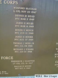 Pfc James Edward Miles