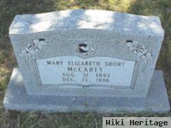 Mary Elizabeth Short Mccarty